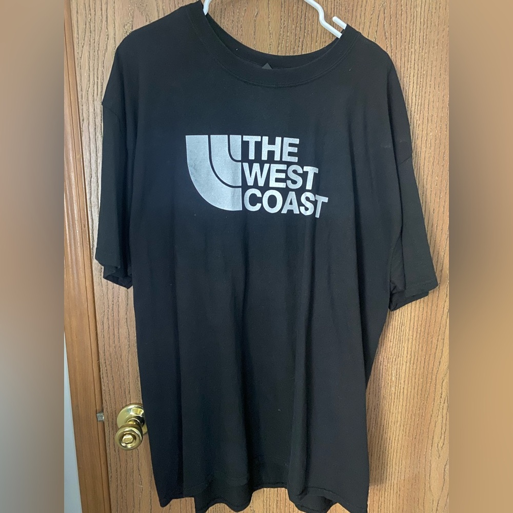 “The West Coast” north face style shirt. XL black